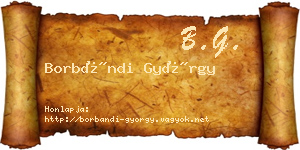 Borbándi György névjegykártya