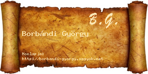 Borbándi György névjegykártya