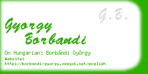 gyorgy borbandi business card